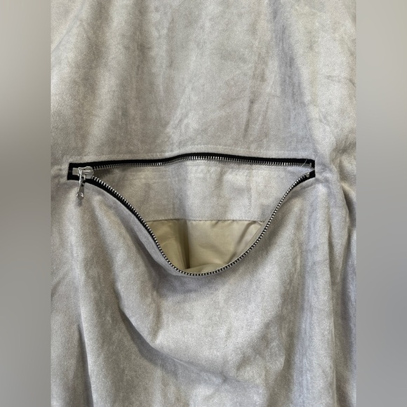 Lifted Anchors Grey Suede Bird Bomber Size L LNC - Picture 7 of 8